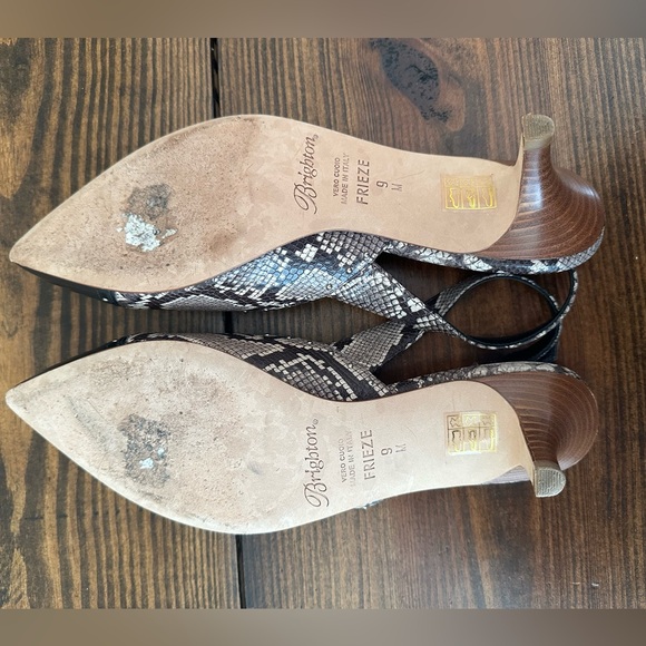 Brighton Womens Frieze Snake Pattern Kitten Heel - Size 9 - Picture 7 of 7